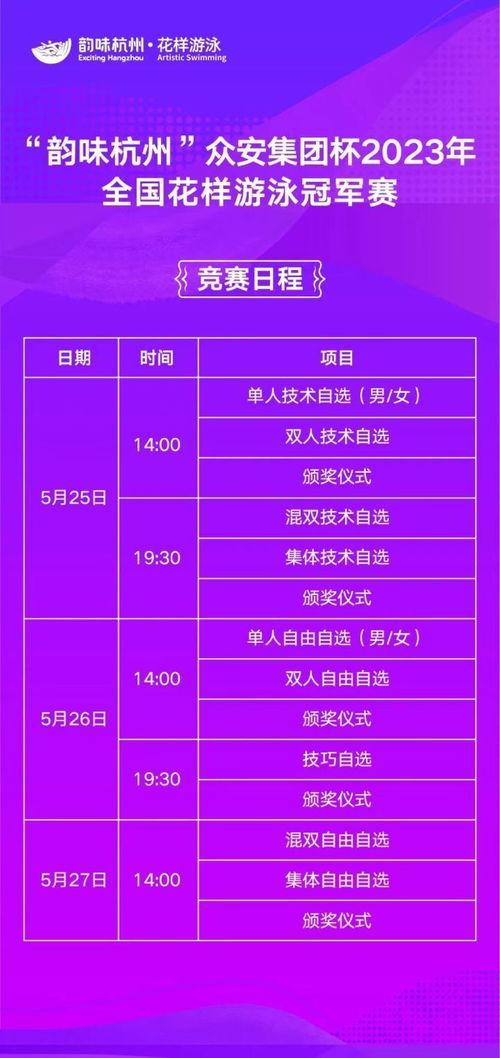 杭州首秀，巔峰對決！國內頂尖花樣游泳賽事本周四盛大啟幕